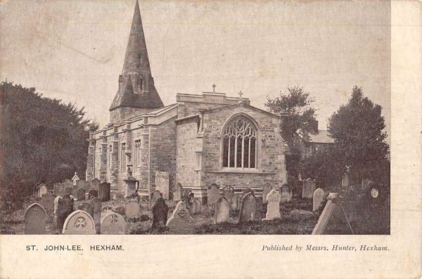 Hexham England UK St John Lee Church Graveyard Antique Postcard K98148