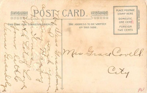 Group Of 4 Christmas Greeting Bells Snow Scene Winsch Antique Postcards K98163 - Image 8