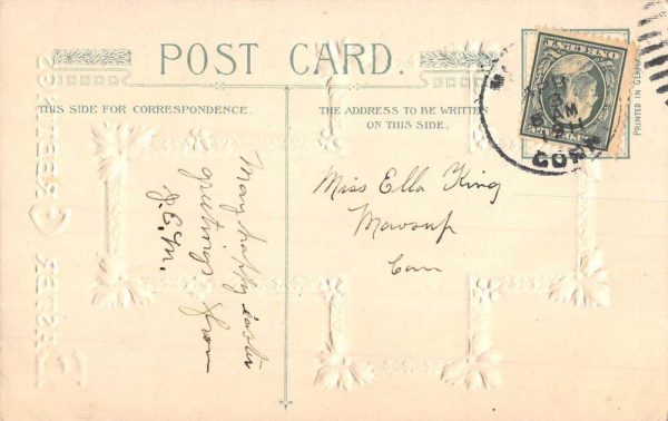 Group Of 4 Easter Greetings Religious Cross Winsch Antique Postcards K98166 - Image 4