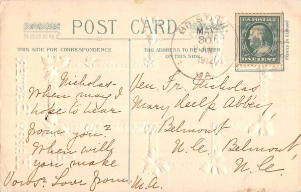 Group Of 4 Easter Greetings Religious Cross Winsch Antique Postcards K98166 - Image 8
