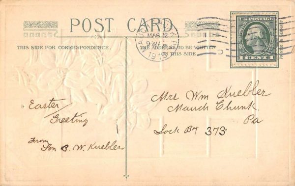 Group Of 4 Happy Easter Cross Flower Winsch Antique Postcards K98167 - Image 2