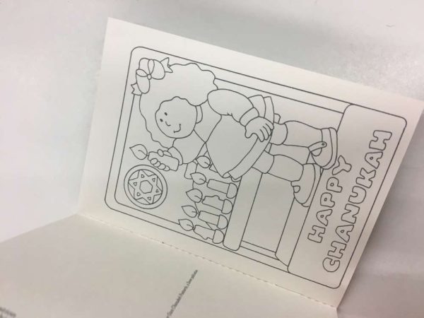 Book Of 6 Chanukah Jewish Hanukkah Color Your Own Vintage Postcards K98243 - Image 3