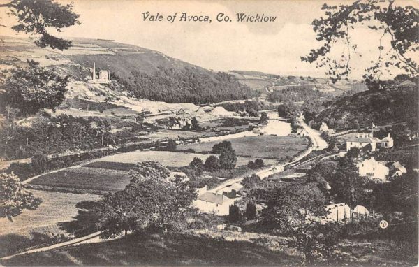 Wicklow Ireland Vale Of Avoca Birdseye View Antique Postcard K98279
