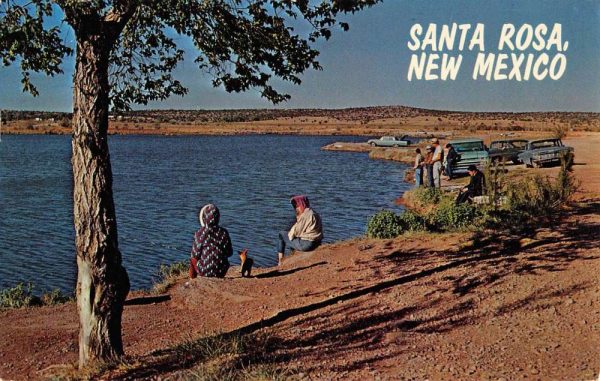 Santa Rosa New Mexico Wallace Memorial Park Fishing Vintage Postcard K98381
