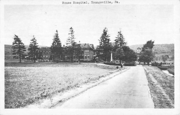 Youngsville Pennsylvania House Hospital Street View Vintage Postcard K98388