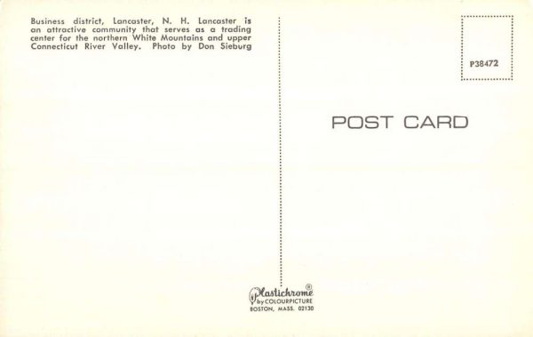 Lancaster New Hampshire Business District Street View Vintage Postcard K98442 - Image 2