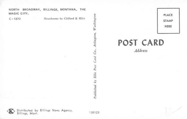 Billings Montana North Broadway Magic City Vintage Postcard K98459 - Image 2