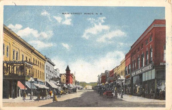 Minot North Dakota Main Street Scene Historic Bldgs Antique Postcard K98475