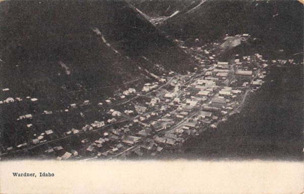 Wardner Idaho Birdseye View Of City Antique Postcard K98480