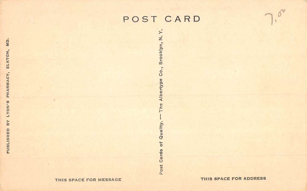 Elkton Maryland Episcopal Church Street View Antique Postcard K98515 - Image 2