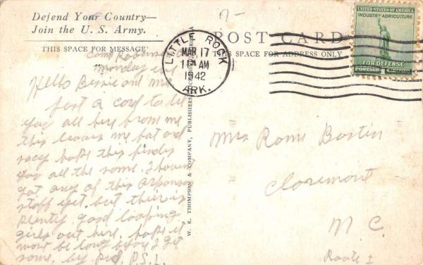 Fort Jackson South Carolina Post Headquarters Street View Postcard K98561 - Image 2