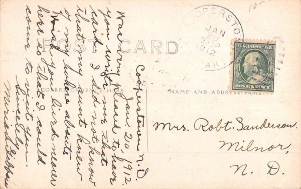 Cooperstown North Dakota High School Real Photo Antique Postcard K98606 - Image 2