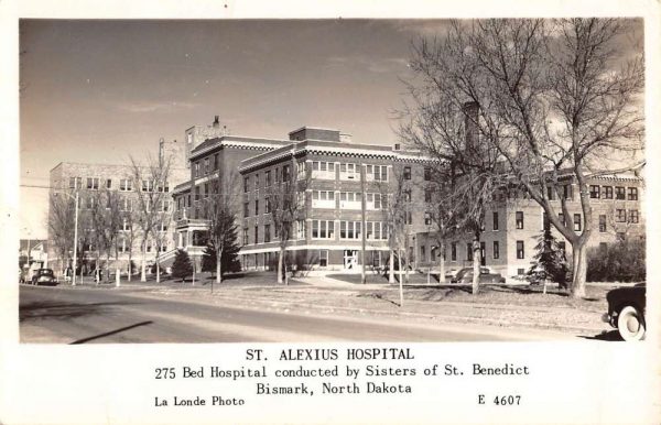 Bismark North Dakota St Alexius Hospital Real Photo Antique Postcard K98710