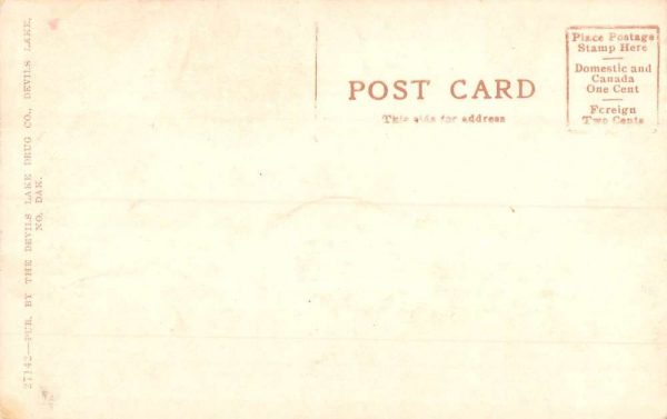 Devils Lake North Dakota Kelly Avenue Looking South Antique Postcard K98719 - Image 2