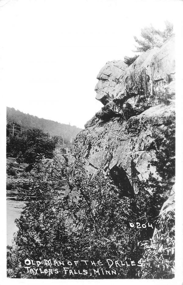 Taylors Falls Minnesota Old Man Of Dalles Real Photo Antique Postcard K98753