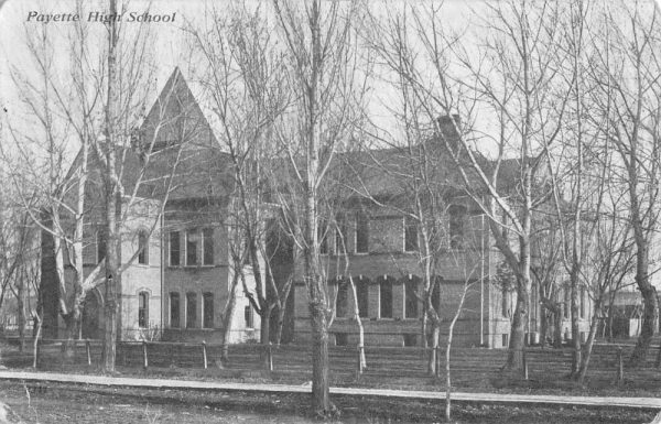 Fayette Idaho High School Street View Antique Postcard K98870