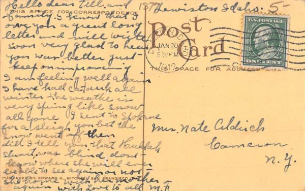 Lewiston Idaho Normal School Lewis Hall Antique Postcard K98871 - Image 2