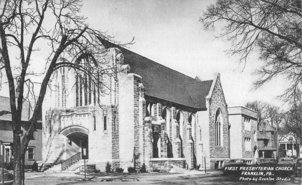Franklin Pennsylvania First Presbyterian Church Antique Postcard K98949