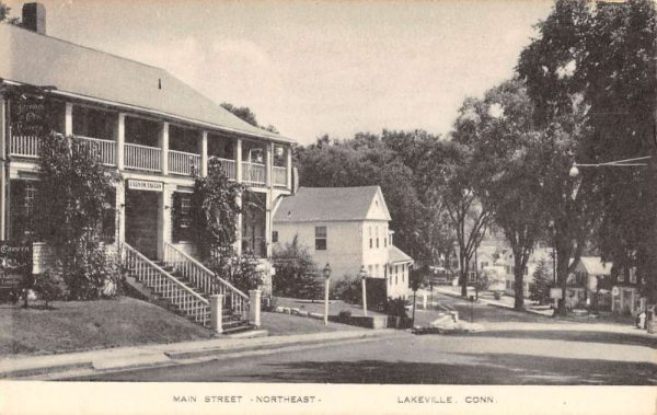 Lakeville Connecticut Main Street Scene Northeast Antique Postcard K98958