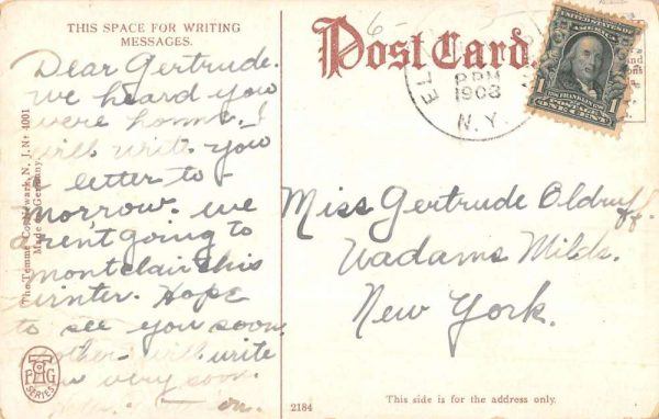 Montclair New Jersey Congregational Church Antique Postcard K98998 - Image 2