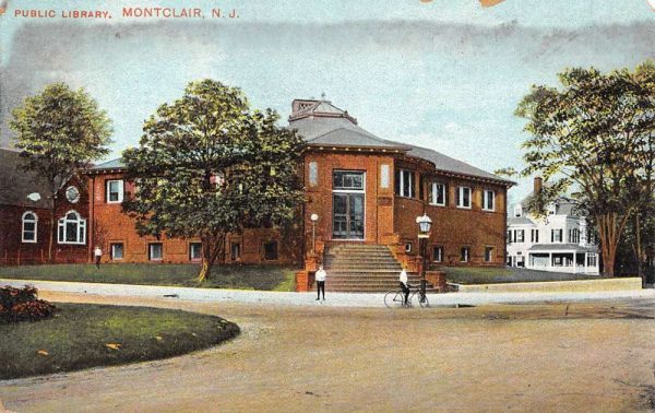 Montclair New Jersey Public Library Exterior Antique Postcard K99002