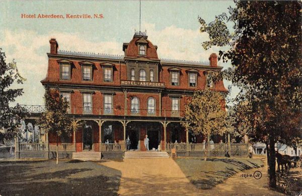 Kentville Nova Scotia Canada Hotel Aberdeen Street View Antique Postcard K99037