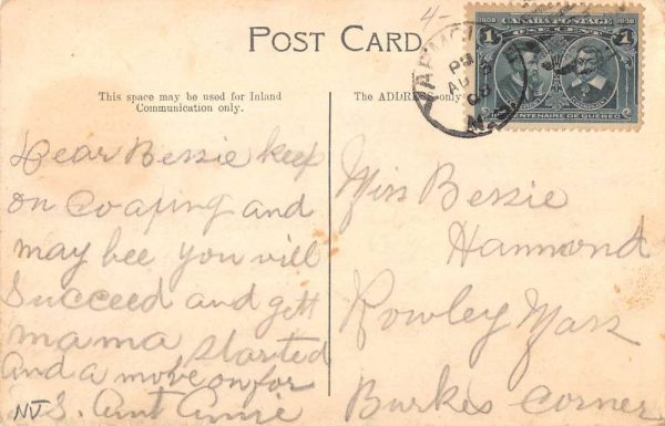Yarmouth Nova Scotia Canada Main Street Scene Antique Postcard K99048 - Image 2
