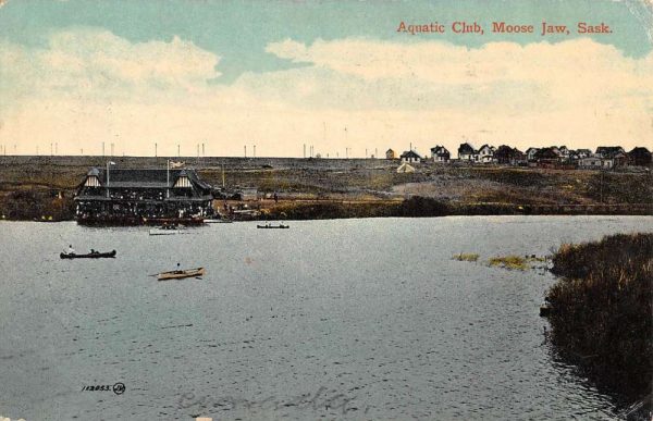 Moose Jaw Saskatchewan Canada Aquatic Club Antique Postcard K99053