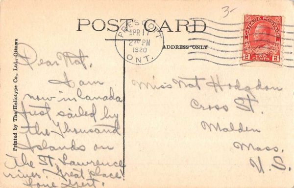 Prescott Ontario Canada Fort Wellington Tents Antique Postcard K99064 - Image 2