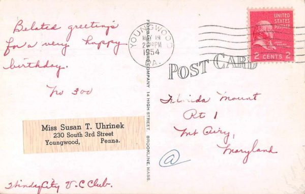 Johnsonburg Pennsylvania view of Johnsonburg Nat'l Bank vintage pc Z49156 - Image 2