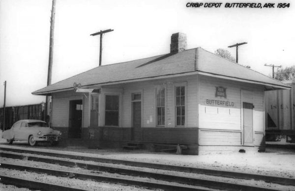 Butterfield Arkansas 1954 CRI&P train depot real photo pc Z49163