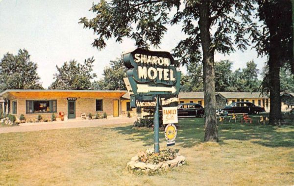 Niagara Falls New York Sharon Motel Street View Vintage Postcard K99120