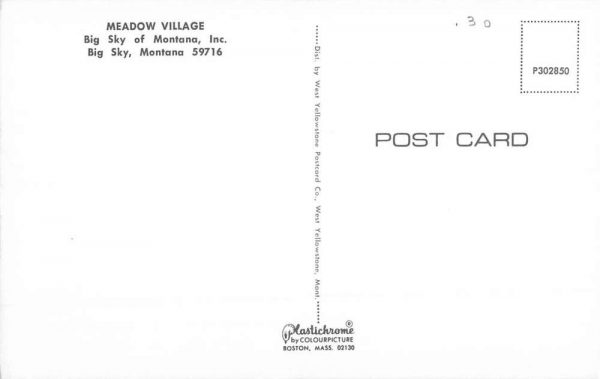 Big Sky Montana Meadow Village Street View Vintage Postcard K99151 - Image 2
