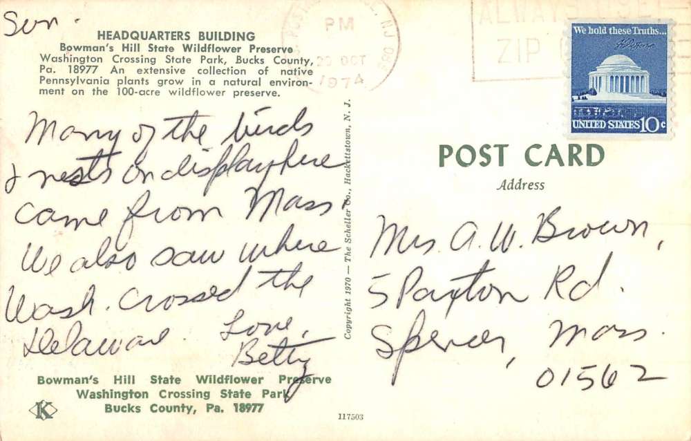Bowmans Hill State Wildflower Preserve Pennsylvania Vintage Postcard K99237 - Image 2