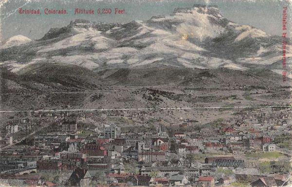 Trinidad Colorado Birdseye View Of City Antique Postcard K99328