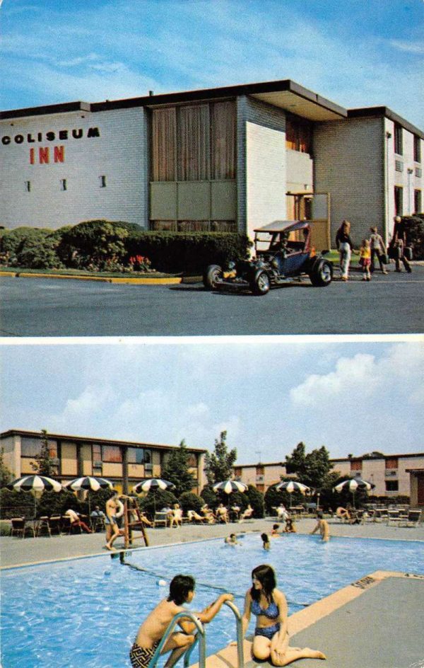 East Meadow New York Coliseum Motor Inn Multiview Vintage Postcard K99339