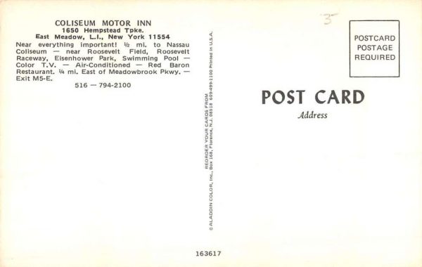 East Meadow New York Coliseum Motor Inn Multiview Vintage Postcard K99339 - Image 2