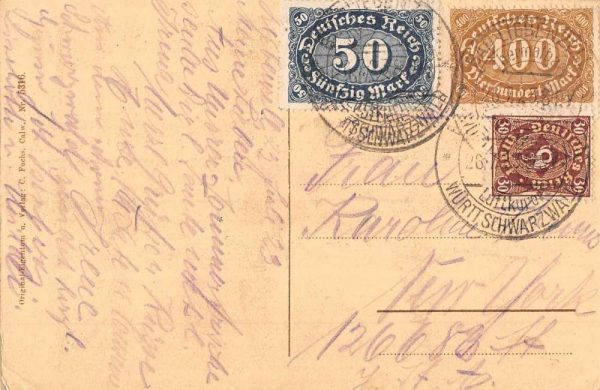 Bad Liebenzell Germany Kaffee Hof Birdseye View Antique Postcard K99419 - Image 2