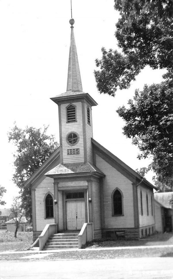 Rockwell Iowa Baptist Church Real Photo Antique Postcard K99445