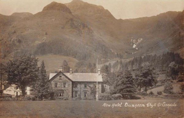 Great Langdale England UK New Hotel Dungeon Real Photo Antique Postcard K99470