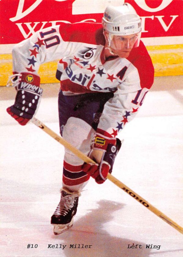 Kelly Miller Left Wing Hockey Player Washington Capitals Vintage Postcard K99595