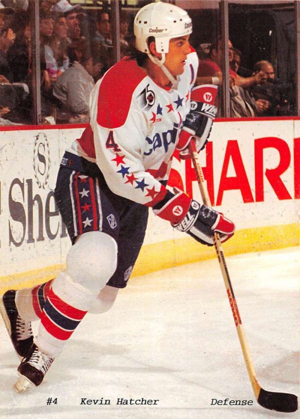 Kevin Hatcher Defense Hockey Player Washington Capitals Vintage Postcard K99596