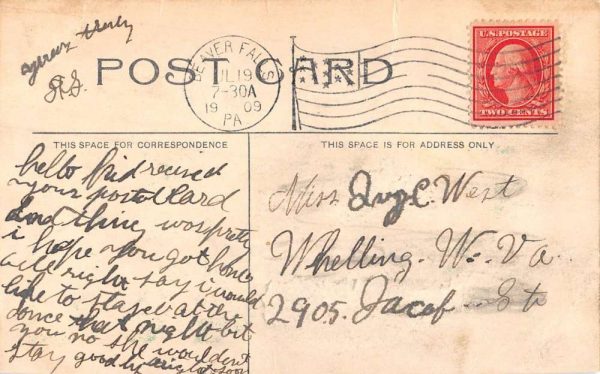 Beaver Falls Pennsylvania Depot Birdseye View Antique Postcard K99625 - Image 2