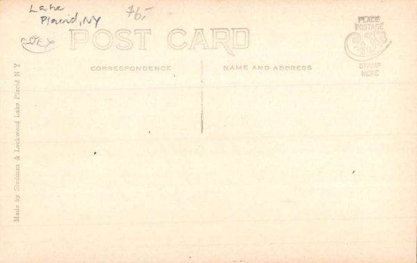 Lake Placid New York Scenic Waterfront View Real Photo Antique Postcard K99719 - Image 2