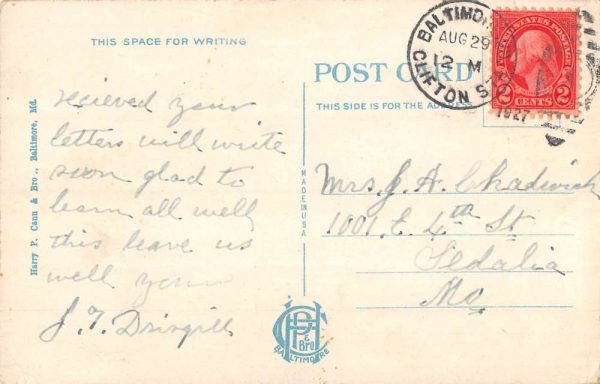 Baltimore Maryland Coca Cola Building Street View Antique Postcard K99786 - Image 2