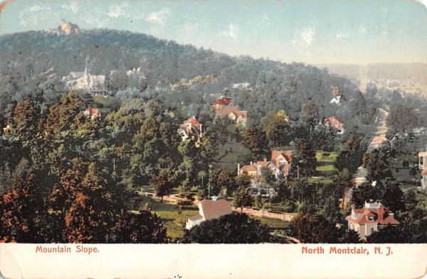 North Montclair New Jersey Mountain Slope Birdseye View Antique Postcard K99909