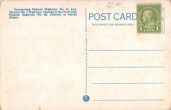 Cairo Illinois Tri State Ferry Pilgrim Traveler Tourist Antique Postcard K99982 - Image 2