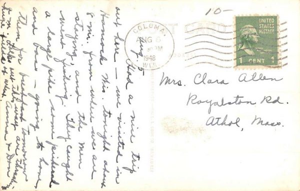 Coloma Wisconsin High School Real Photo Antique Postcard K100091 - Image 2