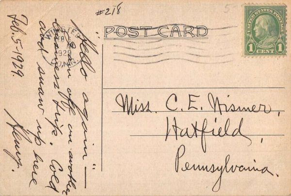 Winsted Connecticut Park Hotel Street View Antique Postcard K100130 - Image 2