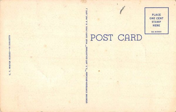 Elcho Wisconsin Deer Snow Scene Greeting Antique Postcard K100148 - Image 2